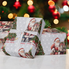 Från Jultomten Lägg till Barns Namn Boy eller Girl Presentpapper