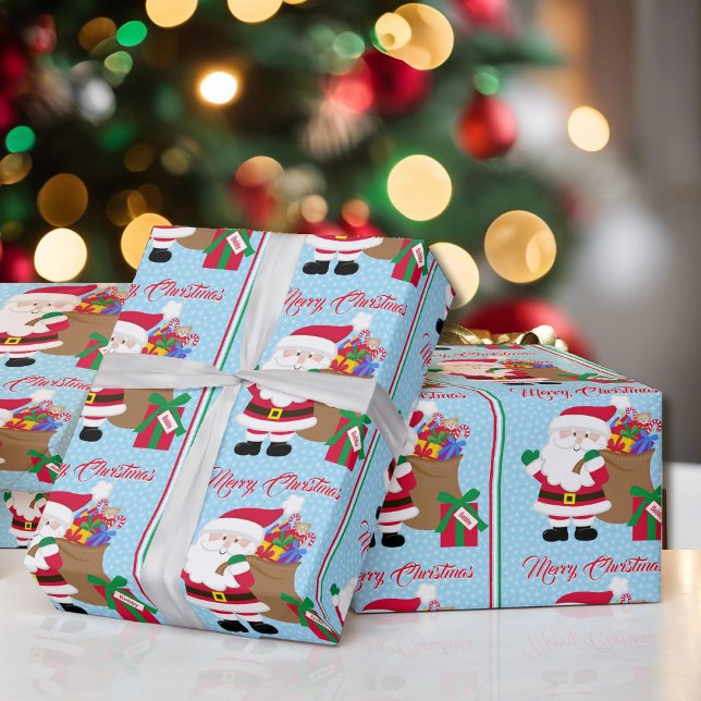 Från Jultomten Lägg till Namn-julen för barn Presentpapper (Skapare uppladdad)