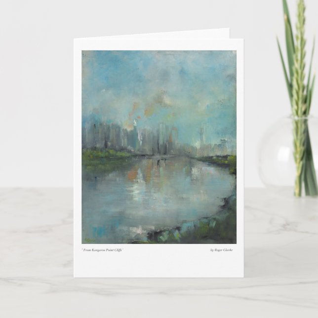 Från Kangaroo Point Cliffs, mappat gratulationskor Kort (Framsida)