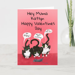 Från Kats ynka Valentine-Helgdag Card Helgkort