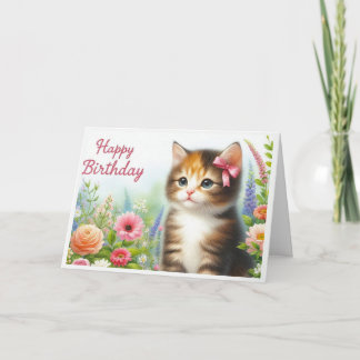 Från Katten Glad Födelsedag Helgkort