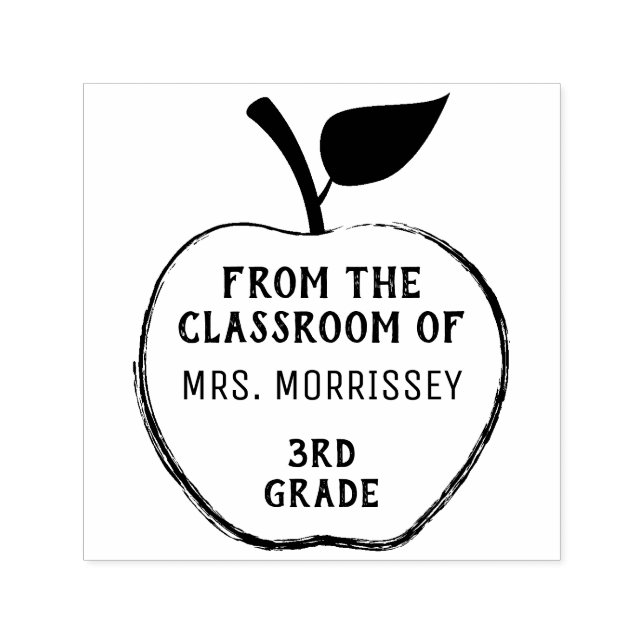 Från Klassrummet Av | Apple Grade | Personlig Självfärgande Stämpel (Design)