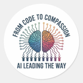 Från kod till komprimering - AI som leder vägen Runt Klistermärke