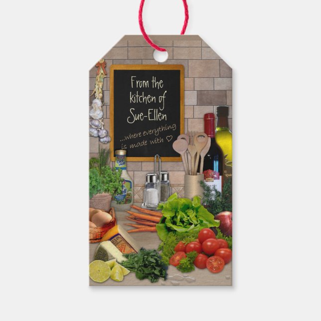 Från köket (ditt namn) presentetikett (Framsidan)