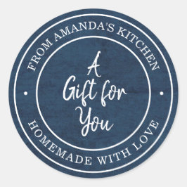 Från köket i Blue Runt Klistermärke