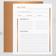 Från köket i elegant guld blankorecept