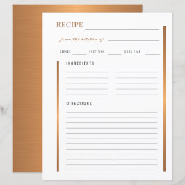 Från köket i elegant guld blankorecept