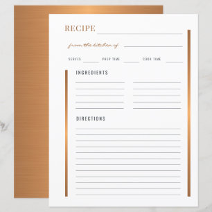 Från köket i elegant guld blankorecept