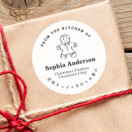 Från köket i Gingertea Cookie Minimalist Runt Klistermärke