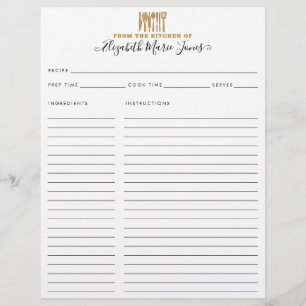 Från köket i Guld Glitter Utensils Recipe