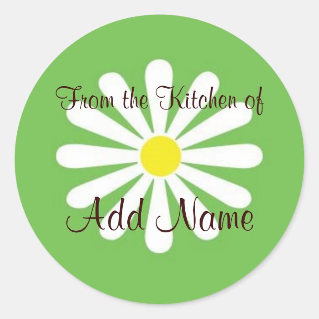 Från köket i Lable Runt Klistermärke (Framsida)