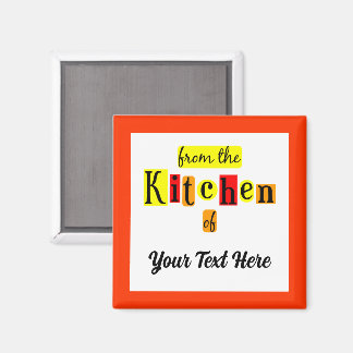 Från köket i Retro anpassad orange kant Magnet