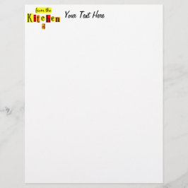 Från köket i Retro Anpassningsbar Letterhead