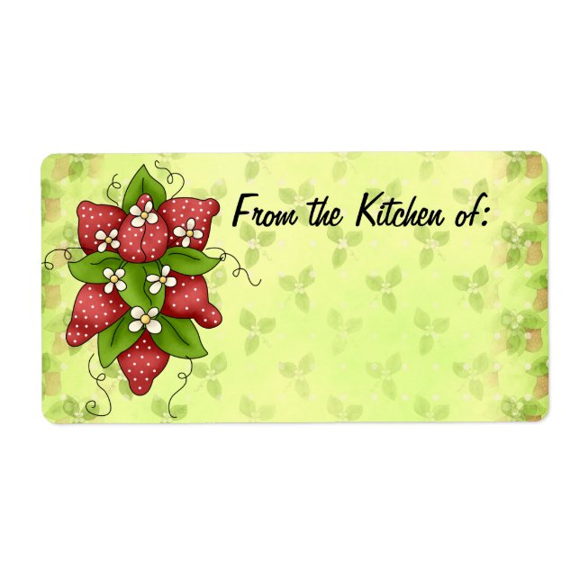 Från köket med etiketter fraktsedel (Framsidan)