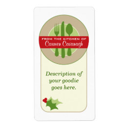 Från köket på juletiketter fraktsedel