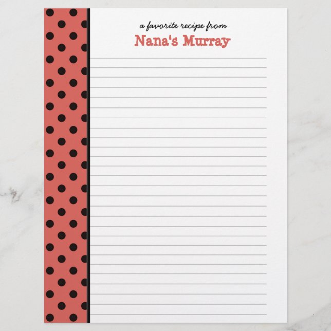 Från Köket på Nana Polka Dot Recipe Page (Framsida)