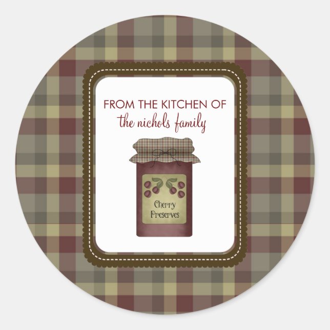 Från köket på påsar runt klistermärke (Framsida)