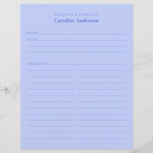 Från köket Söt lila recept infogande (Framsida)