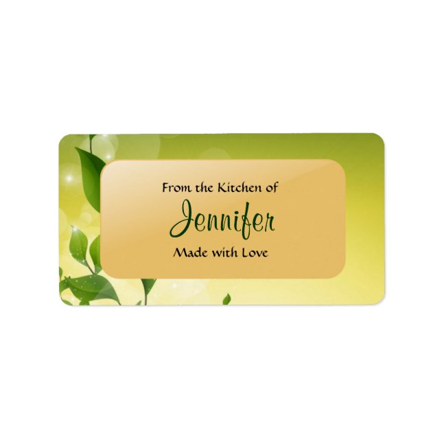 Från köket till - Etikettmall Adressetikett (Framsidan)