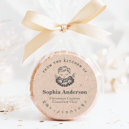 Från köket till julängen Kraft Rustic Runt Klistermärke