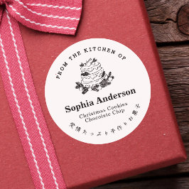 Från köket till julkummelminimalisten runt klistermärke