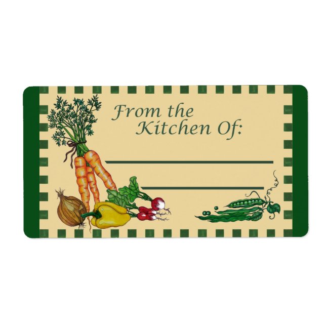 Från köket till: Recept Label Fraktsedel (Framsidan)