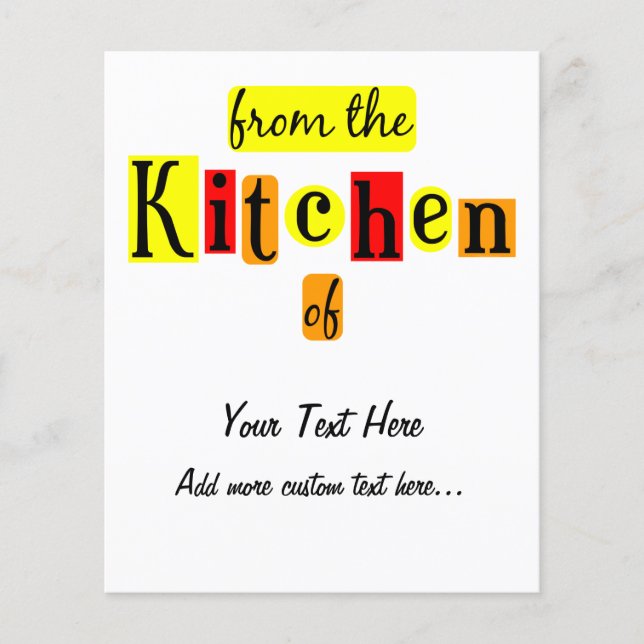 Från köket till Retro Anpassningsbar Canning Flyer (Framsidan)