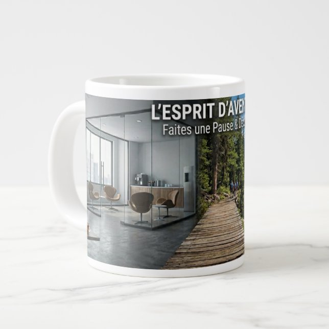 Från kontor till natur mup jumbo mugg (Framsida vänster)