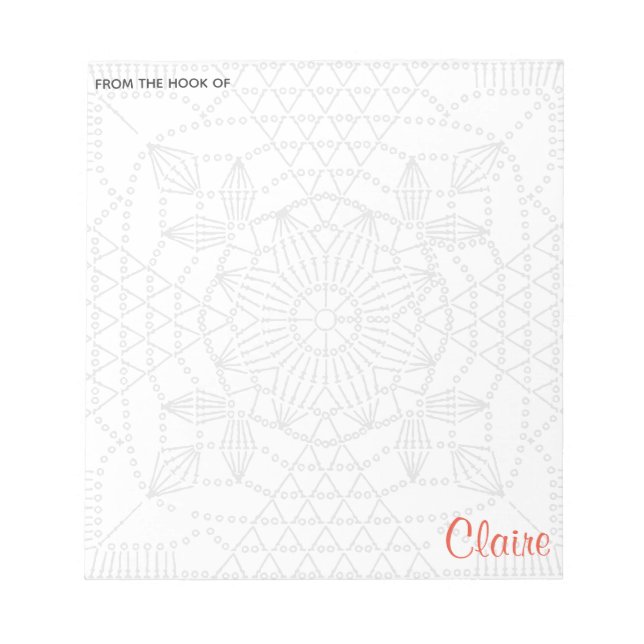 Från Krok vid Anpassningsbar Färg Crochet-Thmet Anteckningsblock (Framsida)