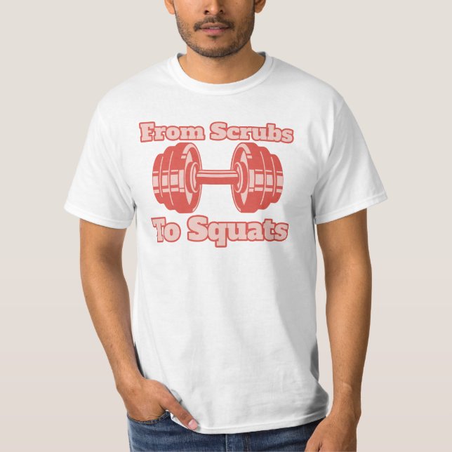 Från krubbar till Squats, Gym Nurse, Gym, Nurse, M T Shirt (Framsida)