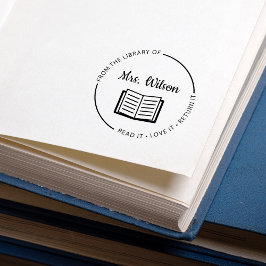 Från lärarens bibliotek stämpel
