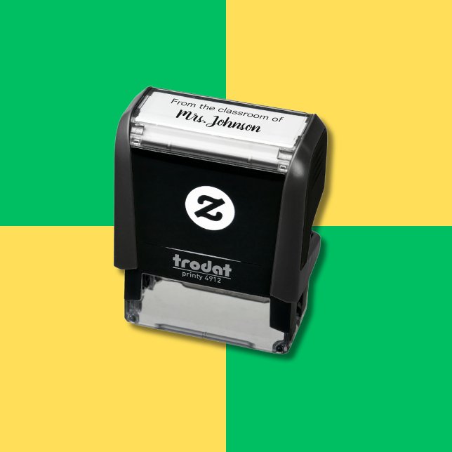 Från lärarens namn mall självfärgande stämpel (Skapare uppladdad)