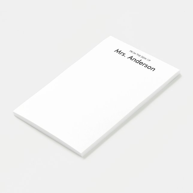 Från Lärarens Namns skrivbord Post-it Block (Vinklad)