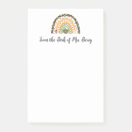 Från lärarens skrivbord Modern regnbåge Post-it Block