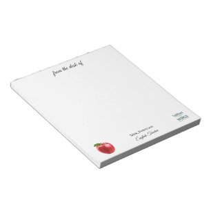 Från lärarens skrivbord namn röd äpple citat anteckningsblock