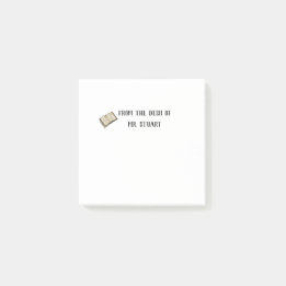 från lärarskrivbordet post-it block