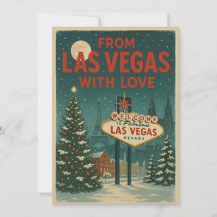Från Las Vegas med Kärlek-julklapp Julkort