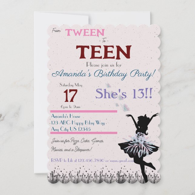 Från lilla till stora inbjudan (Framsida)