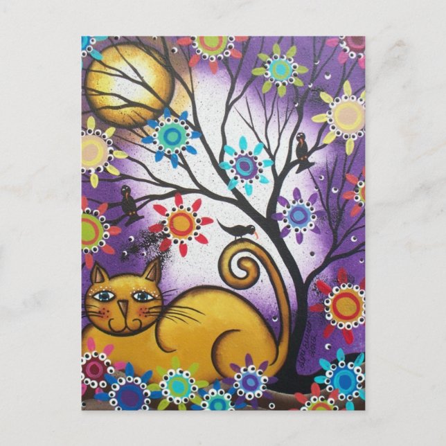 från Lori Everett_ Day of the dead_Mexican_Cat Vykort (Framsida)