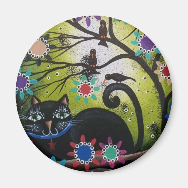 från Lori Everett_ Day of the dead,mexikan,svart k Magnet (Framsidan)