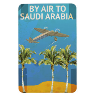 Från Luft till Saudiarabien Vintage resor poster Magnet