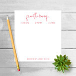 "Från Mamma of" Note till School, Red Anteckningsb Anteckningsblock<br><div class="desc">De här anteckningsblocken gör en perfekt eller ett tillägg till ditt skrivbord. Anpassa anteckningsblocket med dina barns namn och din kontaktinformation i grund. Använda funktionen Anpassa om du vill ändra teckensnitt eller layout för texten.</div>