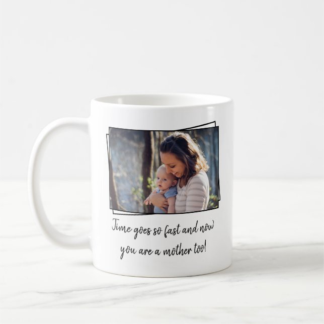 Från Mamma till dotter Foto Mors dag Coffee Mu Kaffemugg (Vänster)