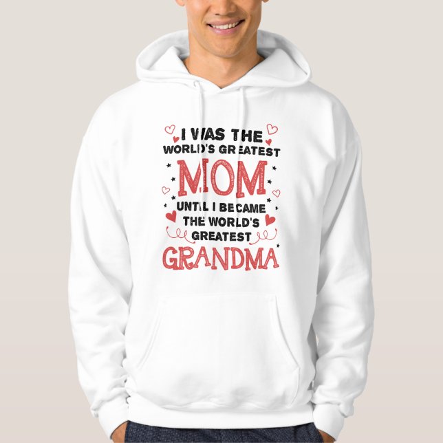 Från mamma till världens bästa mormor hoodie (Framsida)