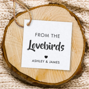 Från Märkrn Lovebird, Bird Seed Gift Märkre, Kraft Gåvor Etiketter