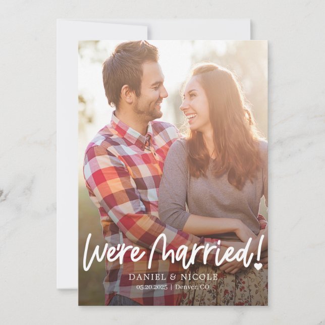 Från meddelandet om hjärtredigerbar Färg Bröllop Tack Kort (Framsida)