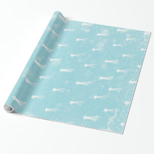 Från Meteor Stars och jul-Teal Julafton Mönster Presentpapper