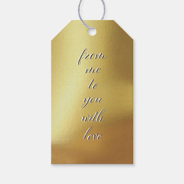 från mig till dig med kärlek sqrbll 2-sidig Märkre Presentetikett (Framsidan)