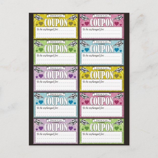 Från mig till er kuponger vykort (Framsida)