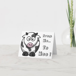 Från mig.. Till Moo! Notkort Kort